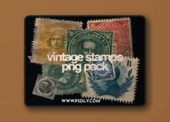 10 Vintage Stamps Pack
