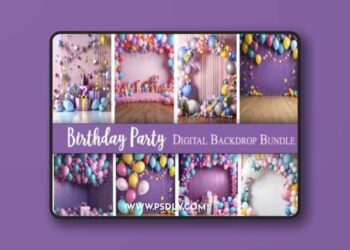 Birthday Party V2 Digital Backgrounds
