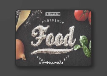 Food Typography Photoshop Actions MWMXWMQ