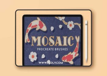 Mosaic Tile Procreate Brushes AX83KP6