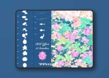 Lotus Brushes Pack for Procreate