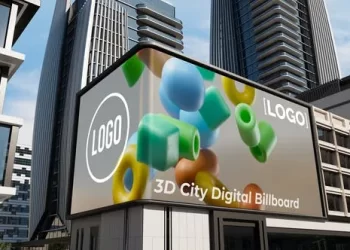 Videohive 3D City Digital Billboard 54200309