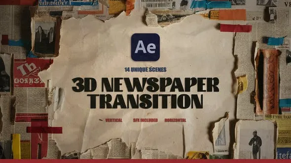 Videohive 3D Newspaper Transition 54080110 1 Videohive 3D Newspaper Transition 54080110