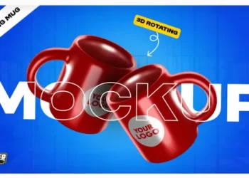 Videohive 3D Rotating Mug Video Mockup 54359867