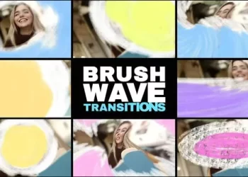 Videohive Brush Wave Transitions for After Effects 54134359