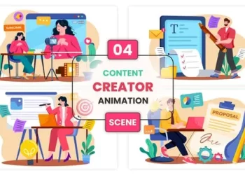 Videohive Content Creator Animation Scene 54128539