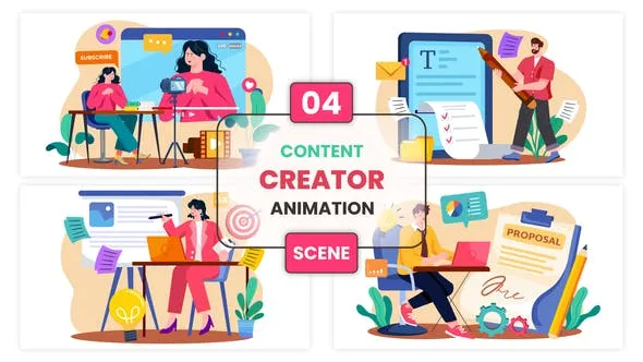 Videohive Content Creator Animation Scene 54128539 1 Videohive Content Creator Animation Scene 54128539