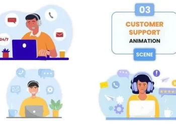 Videohive Customer Support Animation Scene 54128610