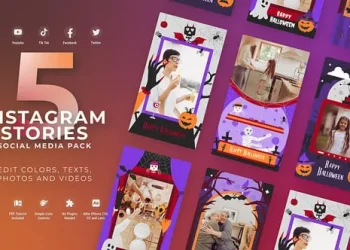 Videohive Halloween Party Instagram Vertical Stories 54293605