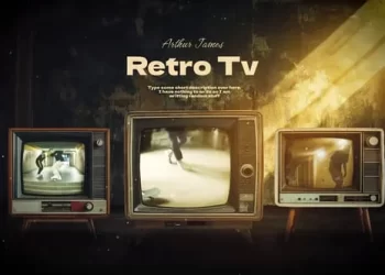 Videohive Retro Tv in Dark Room 54381297