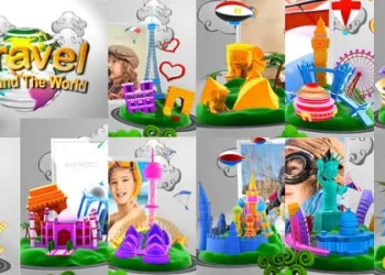 Videohive Travel Around The World Cartoon Car Version 8119893