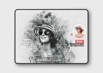 Watercolor Mixed Art Photo Effect