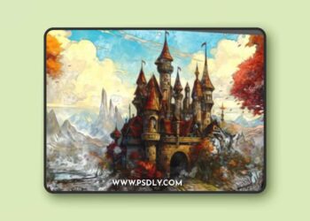 Watercolor Painting Psd Template