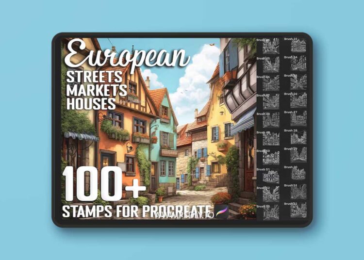 100+ Building Stamps & Brushes for Procreate 1 100+ Building Stamps & Brushes for Procreate