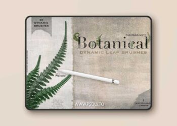 Botanical - 30 Dynamic Leaf Brushes for Procreate