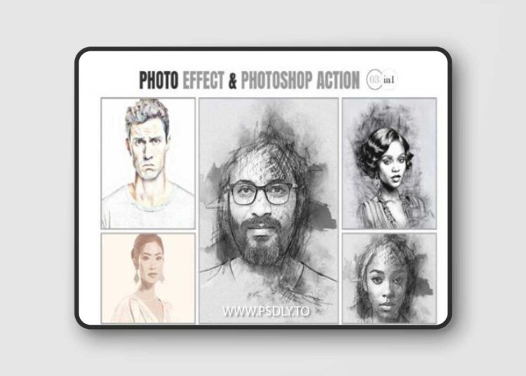 Digital Sketch Photo Effect & Action 1 Digital Sketch Photo Effect & Action