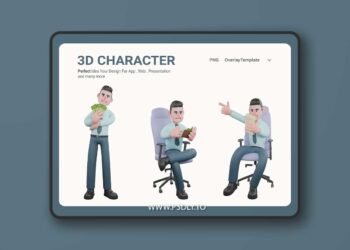 High-Resolution Financial Analyst 3D Character 76VSQVE