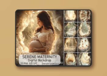 Serene Maternity Digital Backdrop Bundle
