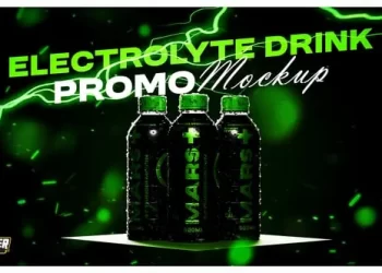 Videohive Electrolyte Drink Bottle Promo Mockup 54873981