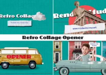 Videohive Retro Collage Opener 54616342