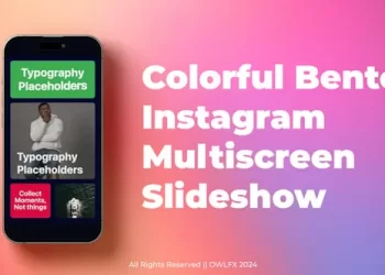 Videohive Colorful Bento Instagram Multiscreen Slideshow 54946190