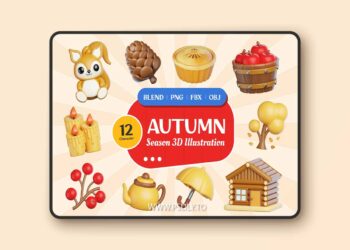 Autumn Season 3D Illustration ZBVXBCN