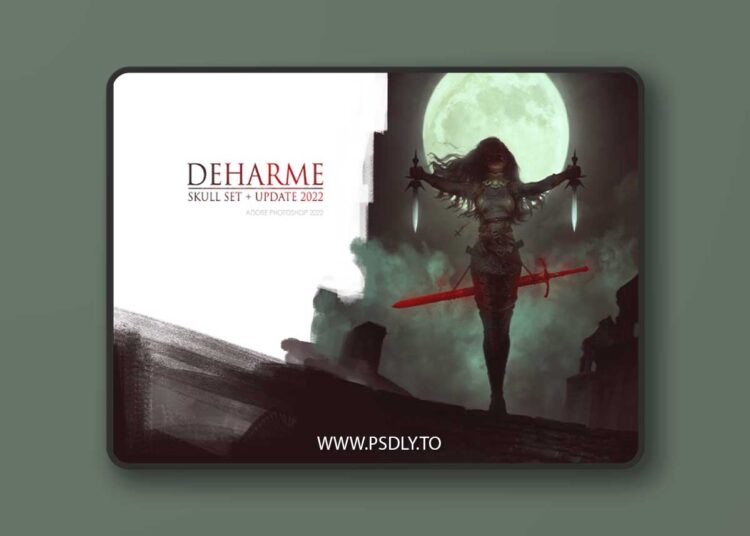 BRUSH SET / Skull set + Update 2022 for Photoshop 1 BRUSH SET / Skull set + Update 2022 for Photoshop