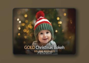 Gold Bokeh Star Transparent PNG Photo overlays