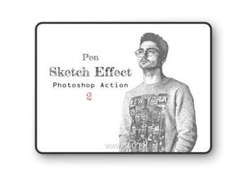 Pen Sketch Effect Action V2 for Photoshop