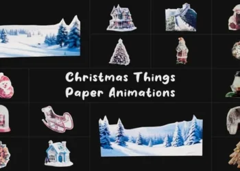 Videohive Christmas Things Paper Animations for After Effects 55531729