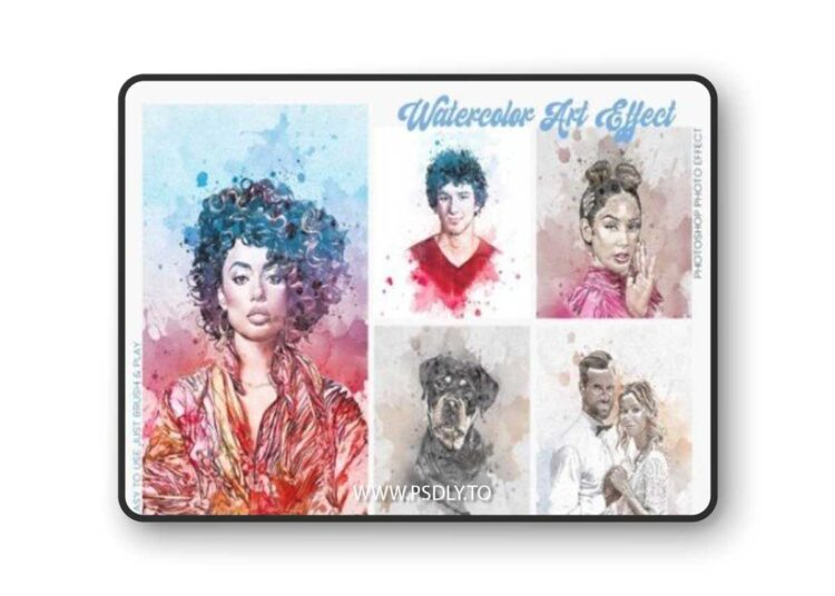 Watercolor Art Photoshop Action 1 Watercolor Art Photoshop Action