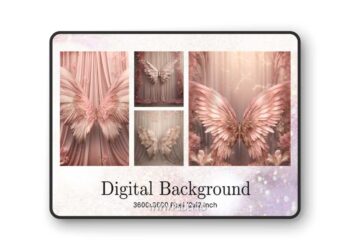 Wings Feather Studio Backdrop Overlays