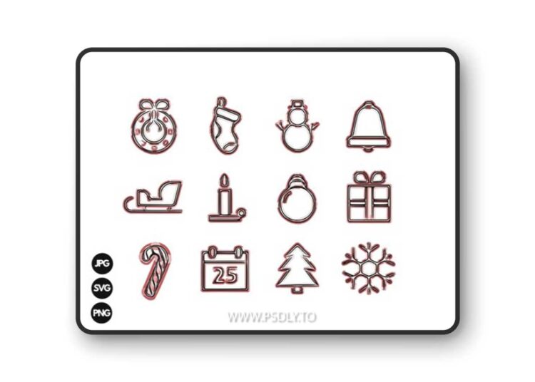 12 Hand Drawn Holiday Ornaments 1 12 Hand Drawn Holiday Ornaments