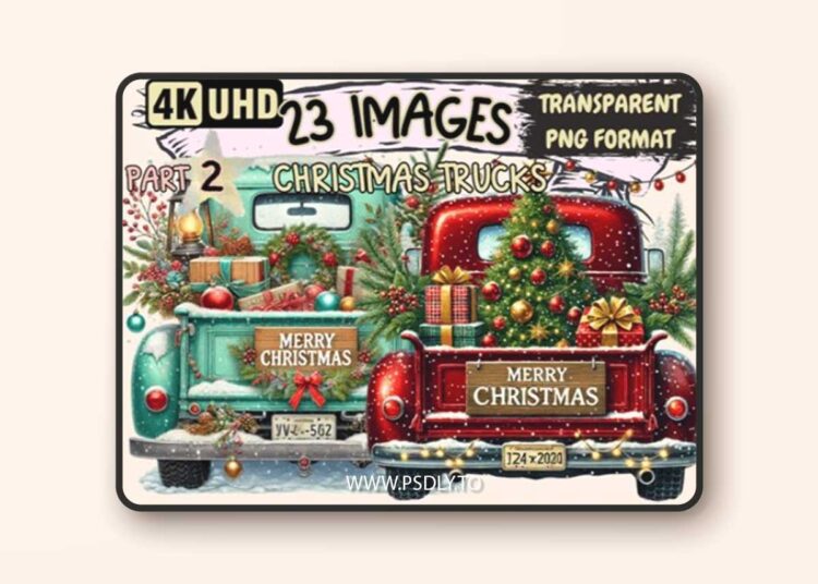 Christmas Trucks Clipart P2 108935065 1 Christmas Trucks Clipart P2 108935065