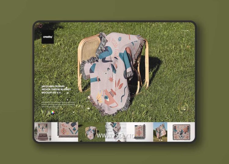CreativeMarket - Fringed Woven Throw Blanket Mockup 4 - 7400888 1 CreativeMarket - Fringed Woven Throw Blanket Mockup 4 - 7400888