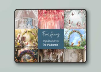 Floral Archway Digital Backdrops