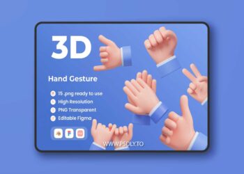 Hand Gestur - 3D Illustratation 2VWADKP