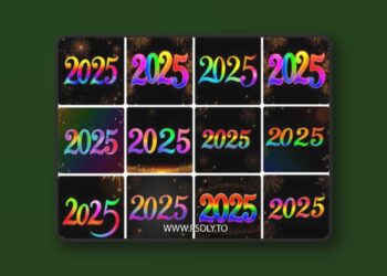 New Year 2025 - Neon Colors Backgrounds