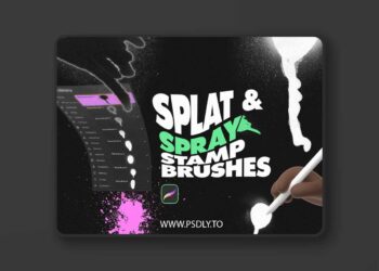 Splat and Spray Procreate Stamp Brushes QN3AJZG