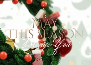 Videohive 3D Christmas Wreath Invitation 55658212