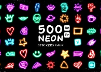 Videohive Neon Stickers Pack 55711102
