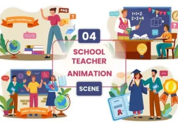 Videohive Teachers Day Animation Scene 55806988