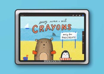 Wax & Oil - 28 Crayon Brushes for Procreate