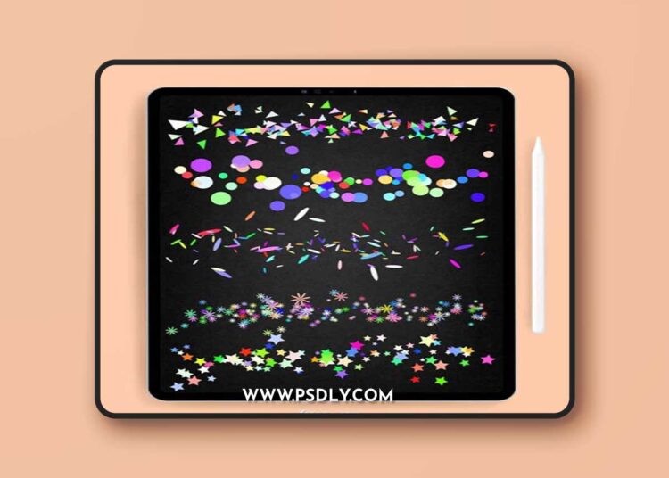 10 Colorful Confetti Brushes for Procreate 1 10 Colorful Confetti Brushes for Procreate