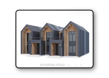 3dsky Pro - A frame Mountain House Frame Barn