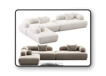 3dsky Pro - BUMPER Sectional sofa 3D Model