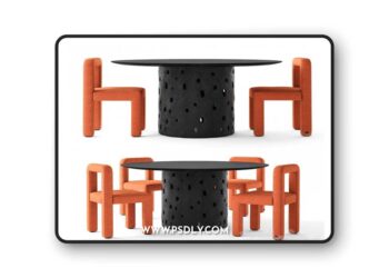 3dsky Pro - Faina Design Toptun Chair and Ztista Table