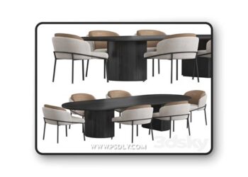 3dsky Pro - Fil Noir Gubi Moon Dining Table