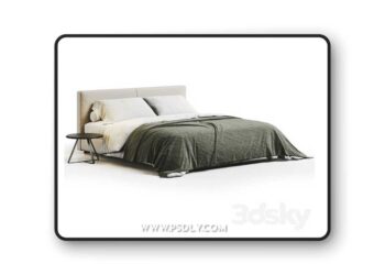 3dsky Pro - Flexform Magnum Bed 3D Model