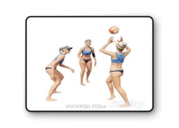 3dsky Pro - Girls playing beach volleyball